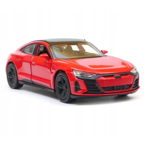 Audi e-tron GT METALOWY MODEL POJAZDU KOLEKCJONERSKI 1:34 Welly CZERWONY