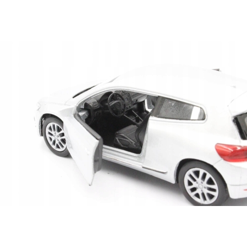 VW SCIROCCO BIAŁY METALOWY MODEL POJAZDU WELLY KOLEKCJONERSKI SKALA 1,34