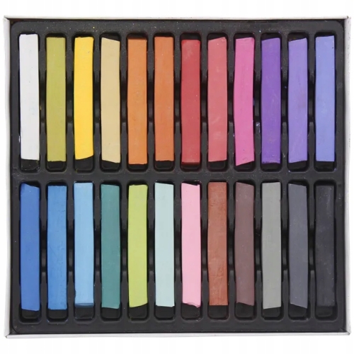 Kredki pastelowe Van Bleiswijck 24 szt miękkie pastele multikolor organizer