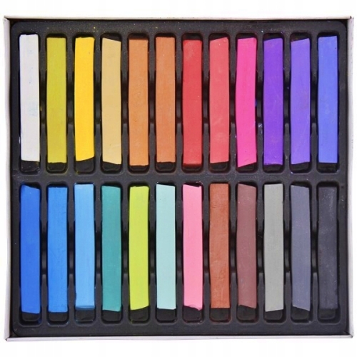 Kredki pastelowe Van Bleiswijck 24 szt miękkie pastele multikolor organizer