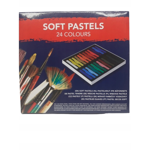 Kredki pastelowe Van Bleiswijck 24 szt miękkie pastele multikolor organizer