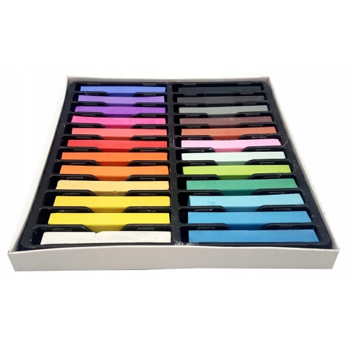 Kredki pastelowe Van Bleiswijck 24 szt miękkie pastele multikolor organizer