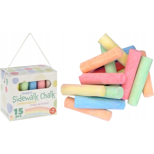 KREDA CHODNIKOWA 15 szt 5 kolor JUMBO Gruba Wysoka Super Zabawa dla Dzieci