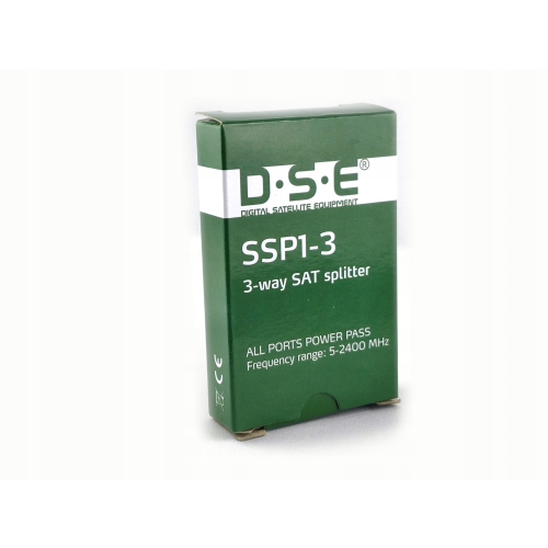 Splitter firma DSE Spliter anteny TVSAT 1/3 model zakres 5-2400 SSP1-3