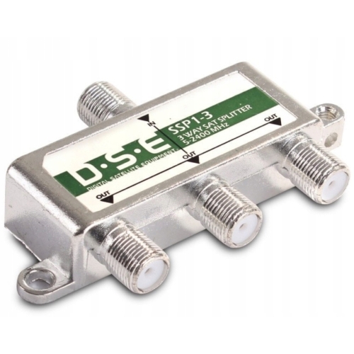 Splitter firma DSE Spliter anteny TVSAT 1/3 model zakres 5-2400 SSP1-3
