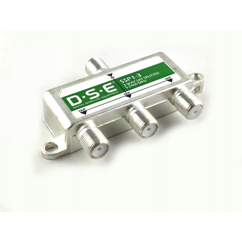 Splitter firma DSE Spliter anteny TVSAT 1/3 model zakres 5-2400 SSP1-3