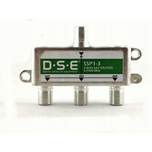 Splitter firma DSE Spliter anteny TVSAT 1/3 model zakres 5-2400 SSP1-3