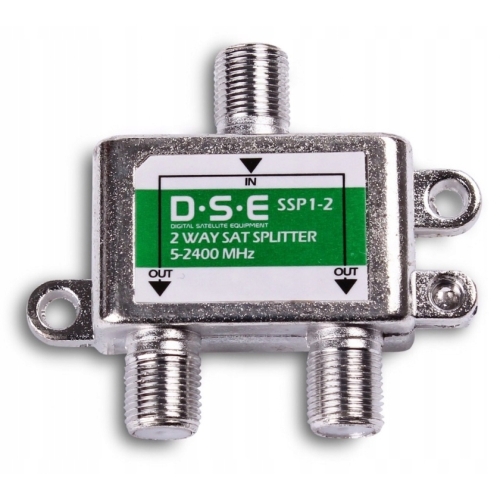 Zasilacz antenowy DSE Rozgałęźnik 1/ 2 Splitter SAT DSE SSP1-2 5-2400Mhz
