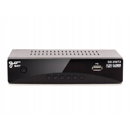 Tuner dekoder DVB-T2 H.265 / HEVC i H.264 AVC firma GoSat model GS-250T2