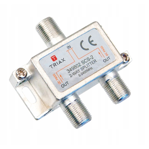 Rozgałęźnik antenowy 5-2400MHz 1/2 1 wejście 2 wyjścia Triax model SCS-2