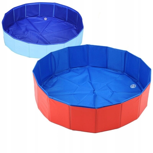 Basen rozporowy okrągły dla psa kota DOG POOL 80 x 30 cm Mocny Czerwony