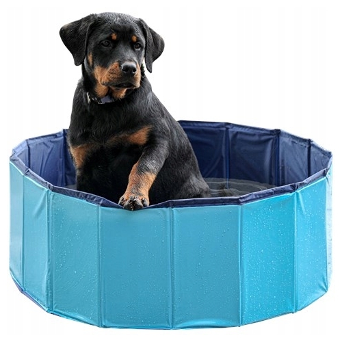 Basen rozporowy okrągły dla psa kota DOG POOL 80 x 30 cm Mocny Czerwony