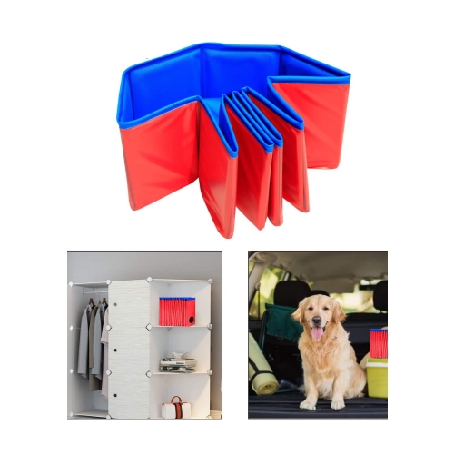 Basen rozporowy okrągły dla psa kota DOG POOL 80 x 30 cm Mocny Czerwony