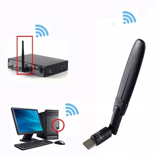 Karta WIFI sieciowa zewnętrzna USB Zgemma VU+ NBOX Enigma2 Ferguson MT7601