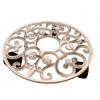Podstawka pod doniczkę na kołkach metalowa żeliwna BIAŁA Home Accents 25 cm