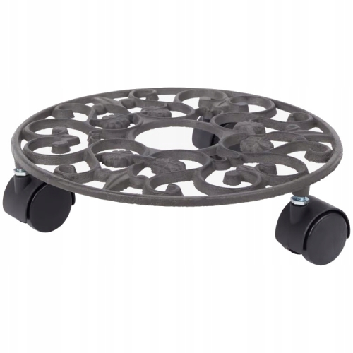 Podstawka pod doniczkę na kołkach metalowa żeliwna GRAFIT Home Accents 25cm