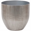 DONICZKA OSŁONKA OKRĄGŁA METALOWA BRĄZOWA ŻEBROWANA PODWIESZANA 16x14,5 CM