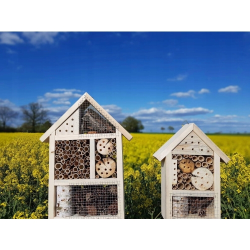 DOMEK hotel BUDKA LĘGOW DLA OWADÓW MOTYLI Z NATURALNEGO DREWNA DUŻY Z KORĄ