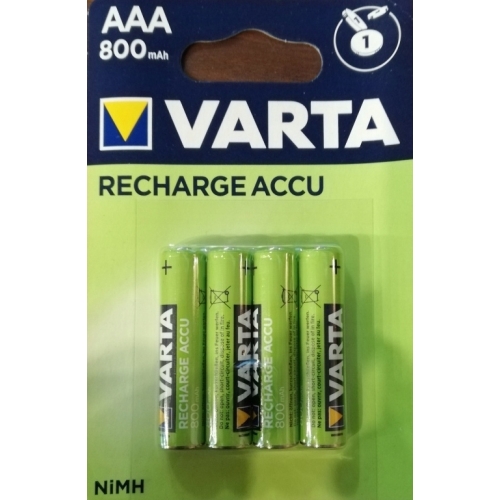 Akumulator niklowo-metalowo-wodorkowy (NiMH) Varta AAA (R3) 800 mAh 4 szt.