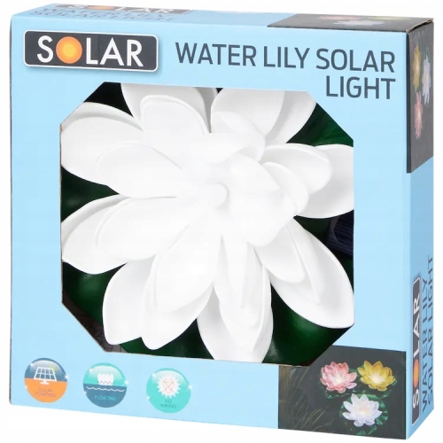 SOLARNA LAMPA LED Lilia Wodna Z Panelem Słonecznym