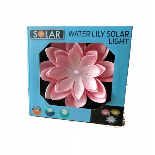 SOLARNA LAMPA LED Lilia Wodna Z Panelem Słonecznym