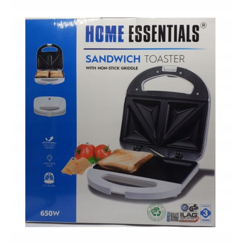 Opiekacz do kanapek Sandwich TOSTER Home Essentials 650W ST-130898 MOCNY