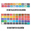 Farby akwarelowe Metaliczne Pastelowe kolorowe w metalowej puszce 70 sztuk