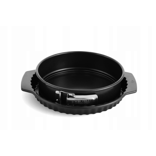 Zestaw dwuczęsciowy tortownica 24 cm blaszka do tarty 28 cm stalowa Royal