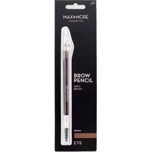 KREDKA DO BRWI Z TEMPERÓWKĄ SZCZOTECZKĄ DLA BRUNETEK MAX&MORE BROWN 295