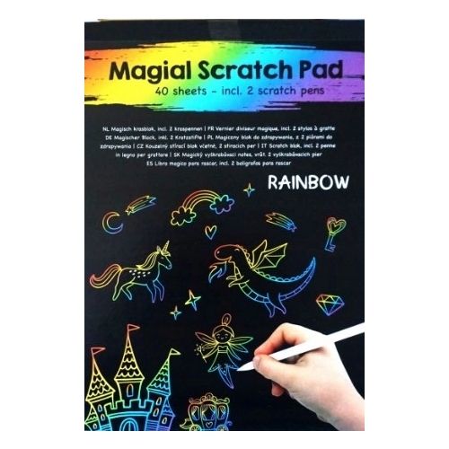 Wydrapywanka zeszyt A5 Via Chasse BV Rainbow 40 arkuszy