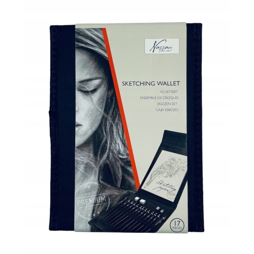 Zestaw kreatywny 23 elementy Szkicownik Gumka Piórnik Ołówki Temperówka