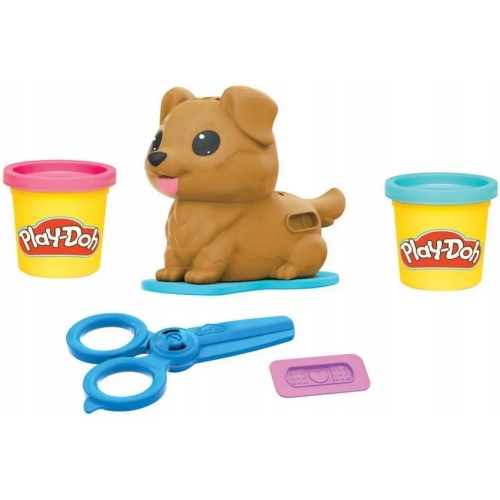 Play-doh CiastolinaMini Psi Fryzjer Hasbro nożyczki plasterek piesek F7908