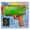 Pistolet na bańki mydlane ze światłem + płyn 100 ml 36 DYSZ ROBIĄCYCH BAŃKI