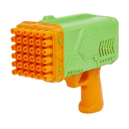 Pistolet na bańki mydlane ze światłem + płyn 100 ml 36 DYSZ ROBIĄCYCH BAŃKI