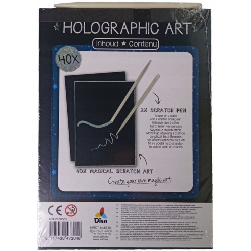 WYDRAPYWANKA zdrapka magiczny Zeszyt A5 blok do wydrapywania HOLOGRAPHIC
