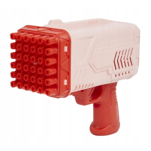 Pistolet na bańki mydlane ze światłem płyn 100 ml Różowy 36 dysz do baniek