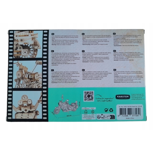 Drewniane puzzle 3D Motor American Chopper 232 Elementy Zrób to sam DIY