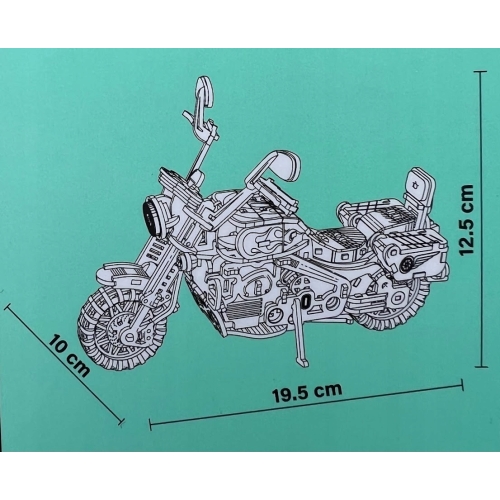 Drewniane puzzle 3D Motor American Chopper 232 Elementy Zrób to sam DIY