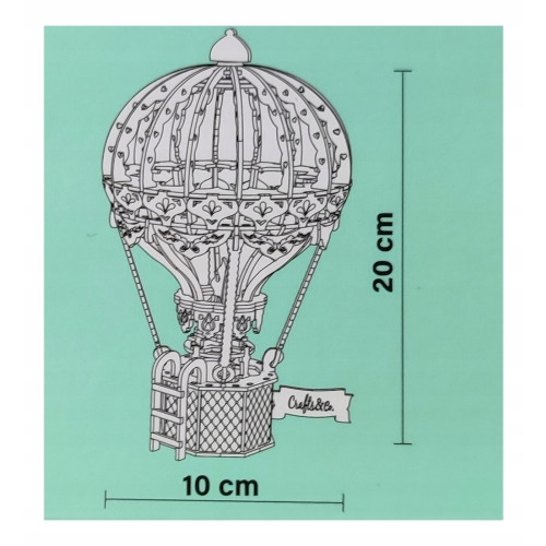 Drewniane puzzle 3D Balon HOT-AIR Ballon 113 Elementów Zrób to sam DIY