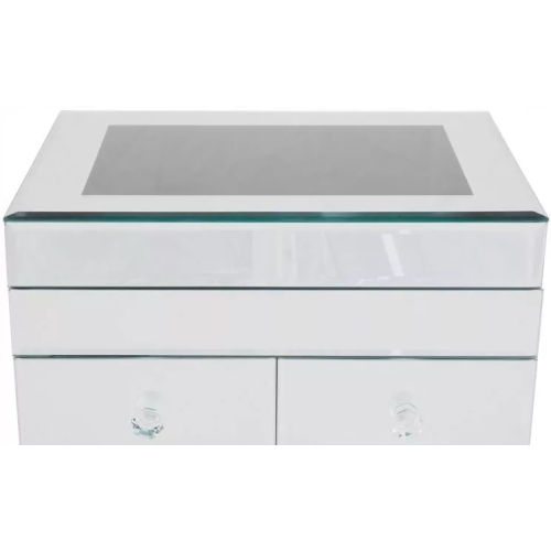 SZKATUŁKA NA BIŻUTERIE KUFER LUSTRZANY GLAMOUR 23,5 x 17,5 x 13 cm 653