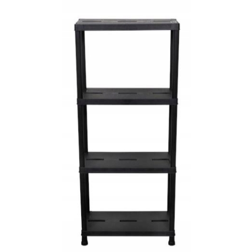 REGAŁ MAGAZYNOWY 125KG PLASTIKOWY 4 PÓŁKI WYTRZYMAŁY 60 x 30 x 138 cm