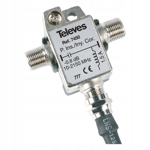 Injektor zasilania 10-2150 MHz firma Televes model 7450