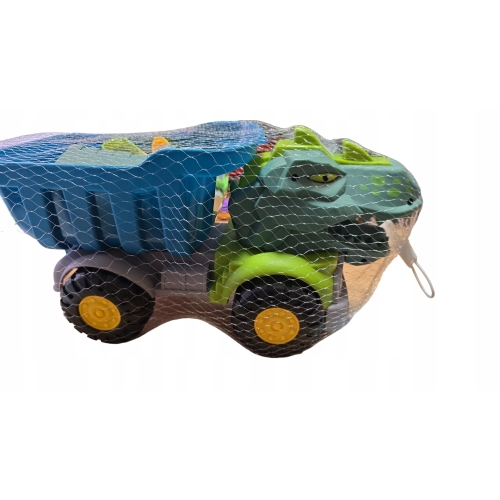Dino Truck Samochód do Zabawy w piaskownicy dla dzieci z foremkami 7 SZTUK