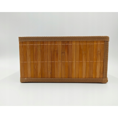 KOSZYK BAMBUSOWY ORGANIZER pudełko do przechowywania wymiary 24 x 18 x 3 cm
