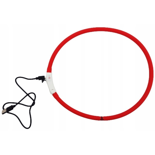 Obroża świecąca LED dla psa kota uniwersalny rozmiar ładowalna 71cm RED