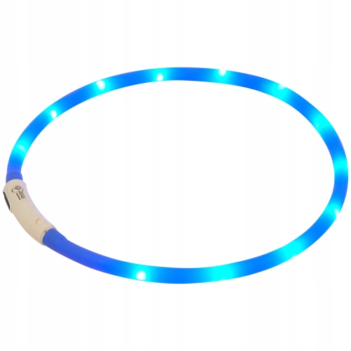 Obroża świecąca LED dla psa kota uniwersalny rozmiar ładowalna 71cm BLUE
