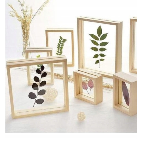 Ramka na zdjęcie FLOAT efekt wiszącego zdjęcia fotoramka 22x27x4 cm BEŻOWA