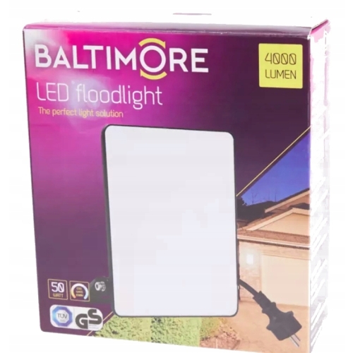 Halogen 4000 lm 222 x 173 x 48 wewnątrz i na zewnątrz WHITE Baltimore