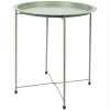 STOLIK KAWOWY OKRĄGŁY SKŁADANY METALOWY LOFT 46 CM ZDEJMOWANY BLAT BIAŁY