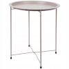 STOLIK KAWOWY OKRĄGŁY SKŁADANY METALOWY LOFT 46 CM ZDEJMOWANY BLAT BIAŁY